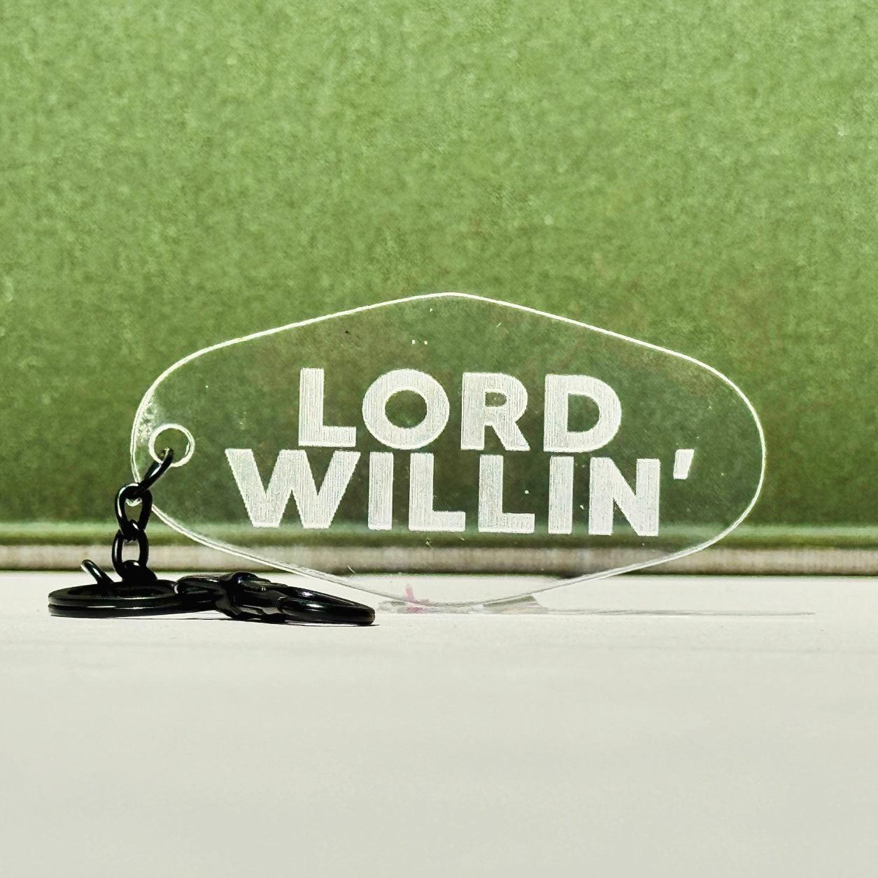Lord Willin’ Hotel Keychain