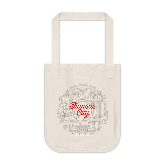 Kansas City Organic Canvas Tote Bag | KCMO | KCK