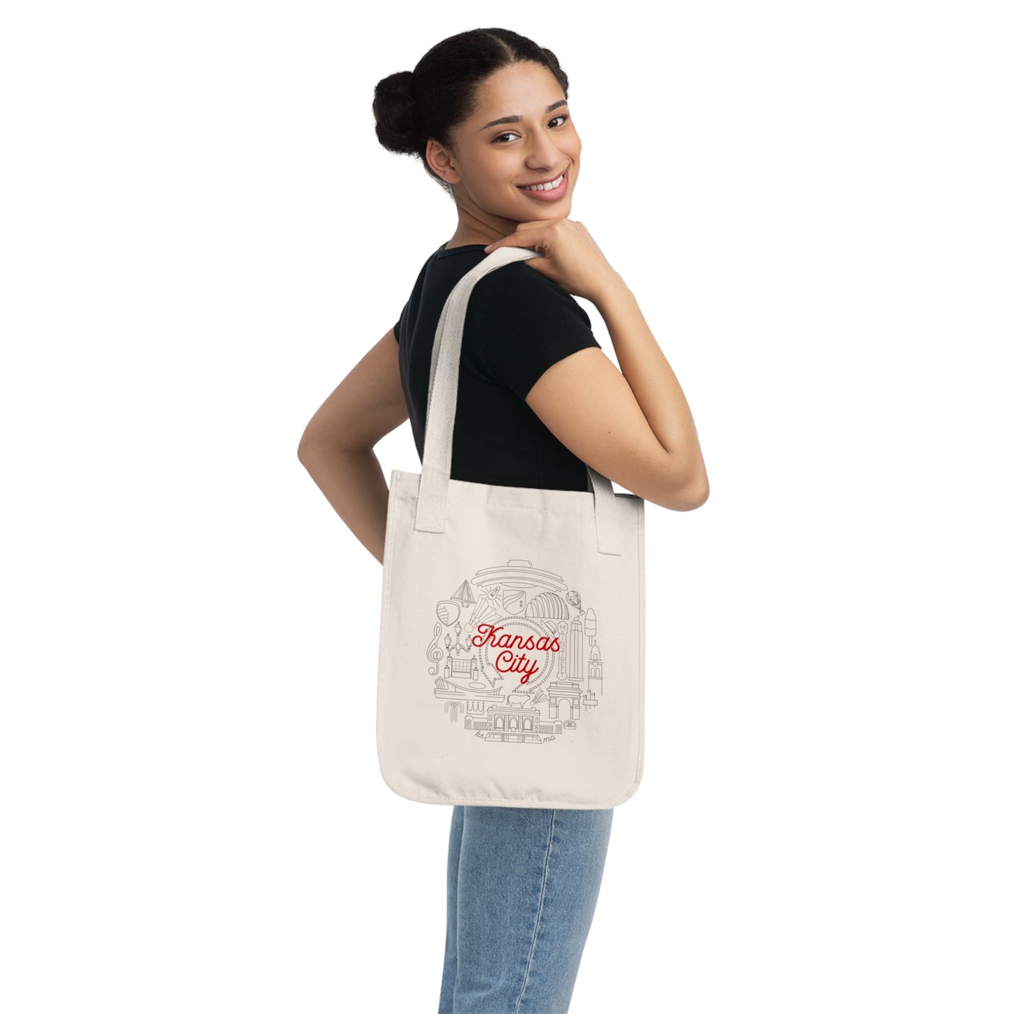 Kansas City Organic Canvas Tote Bag | KCMO | KCK