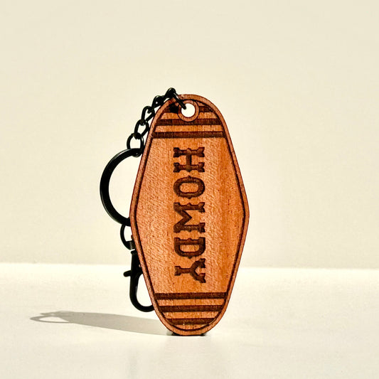 Howdy Hotel Keychain