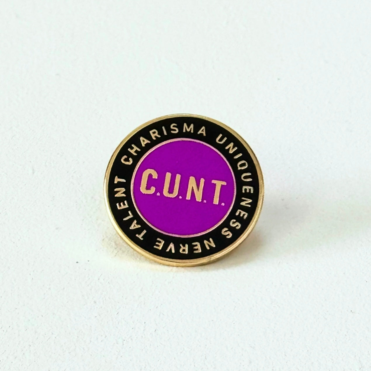 C. U. N. T. Pin