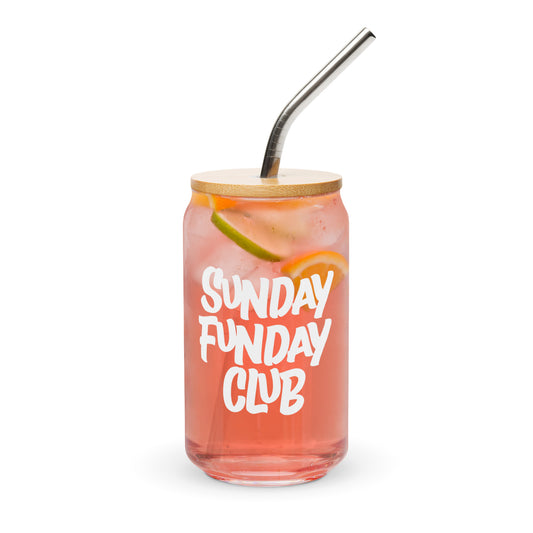 Sunday Funday Club Glass